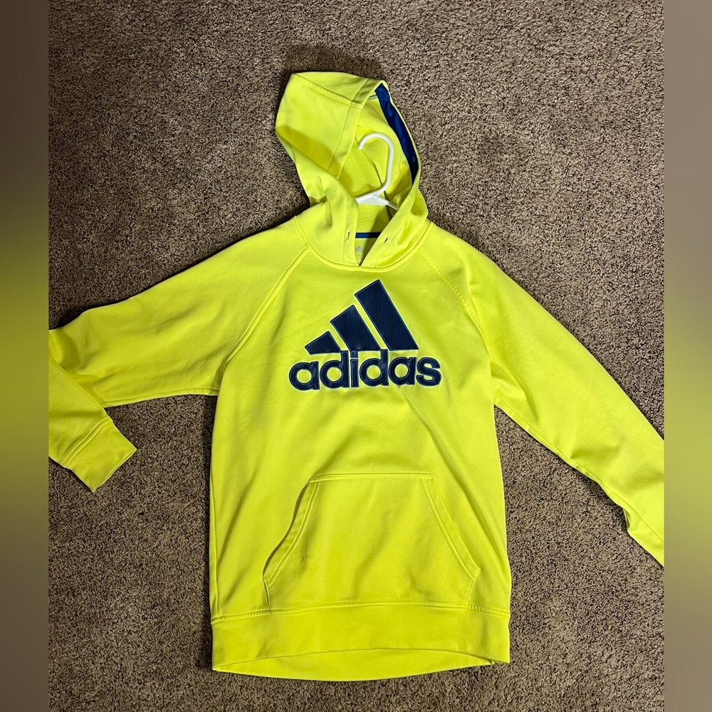 Adidas Bright Yellow Hoodie size medium